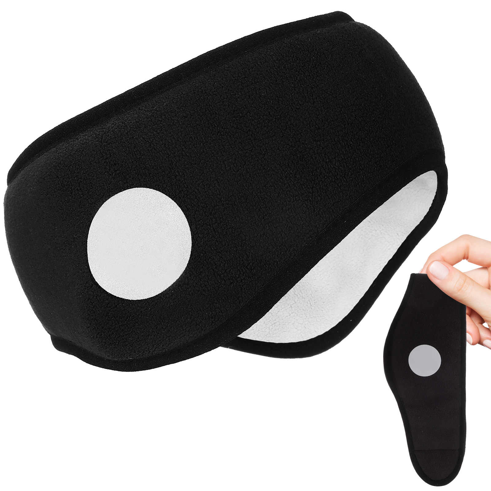 Winter Headband Fleece - Sleeping Earmuff Headband Upgraded Hook Loop