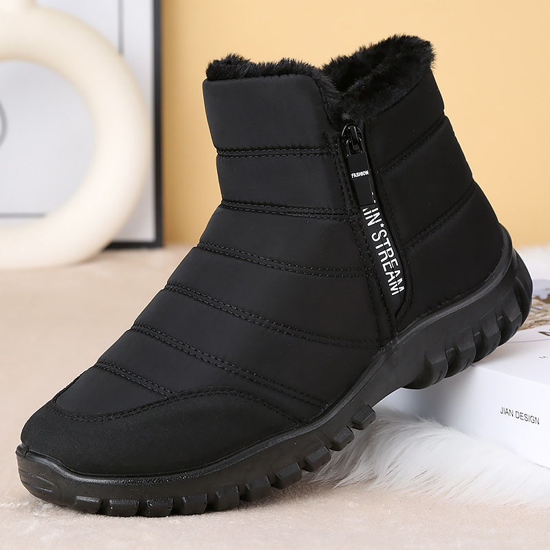 Waterproof Winter Boot - Men Ankle Snow Boots Waterproof Non