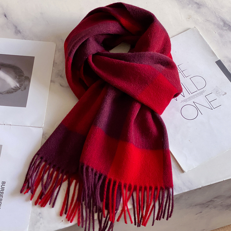 100% Wool Scarf Men Women Wint - Wool Scarf Men ulasan dan harga