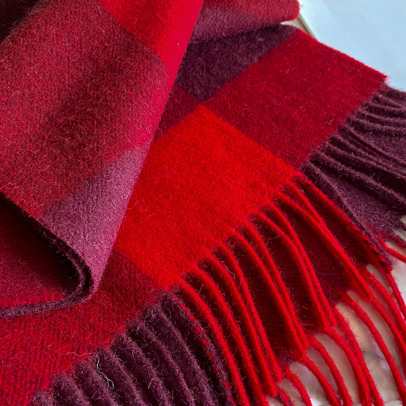 100% Wool Scarf Men Women Wint - Wool Scarf Men ulasan dan harga