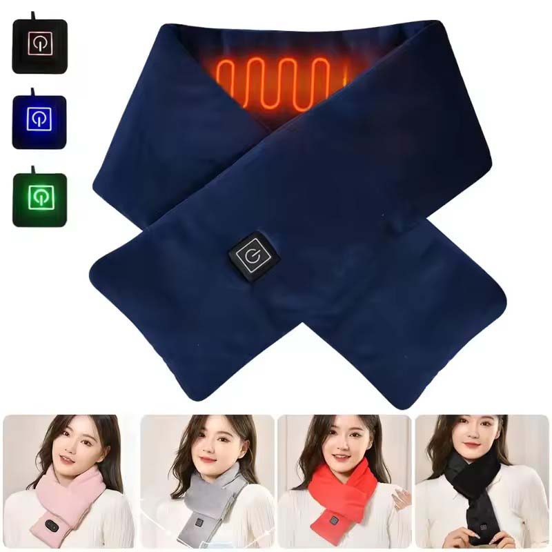 USB Women Men Heating Scarf Te - Neck Gaiter Fleece ulasan dan harga
