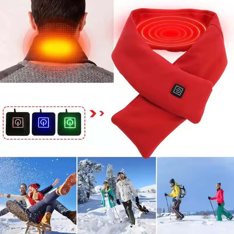 USB Women Men Heating Scarf Te - Neck Gaiter Fleece ulasan dan harga