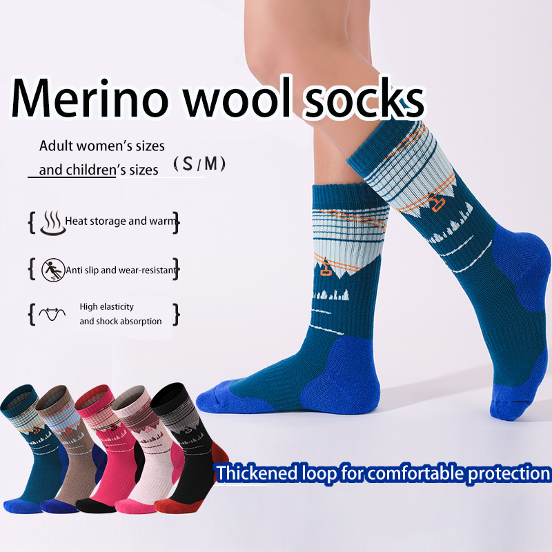 1 Pair Merino Wool Ski Socks f - Thermal Sock Wool ulasan dan harga