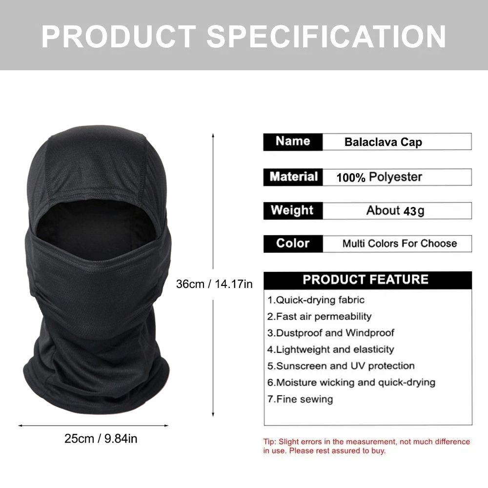 5Pcs Camo Balaclava Full Face  - Balaclava Ski Mask ulasan dan harga