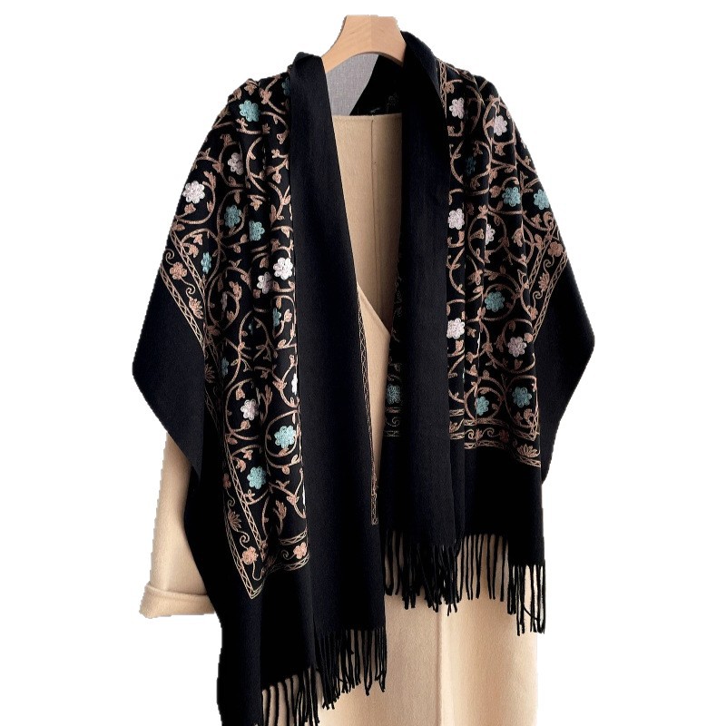 2025 New Embroidery Cashmere S - Cashmere Pashmina Wrap ulasan dan harga