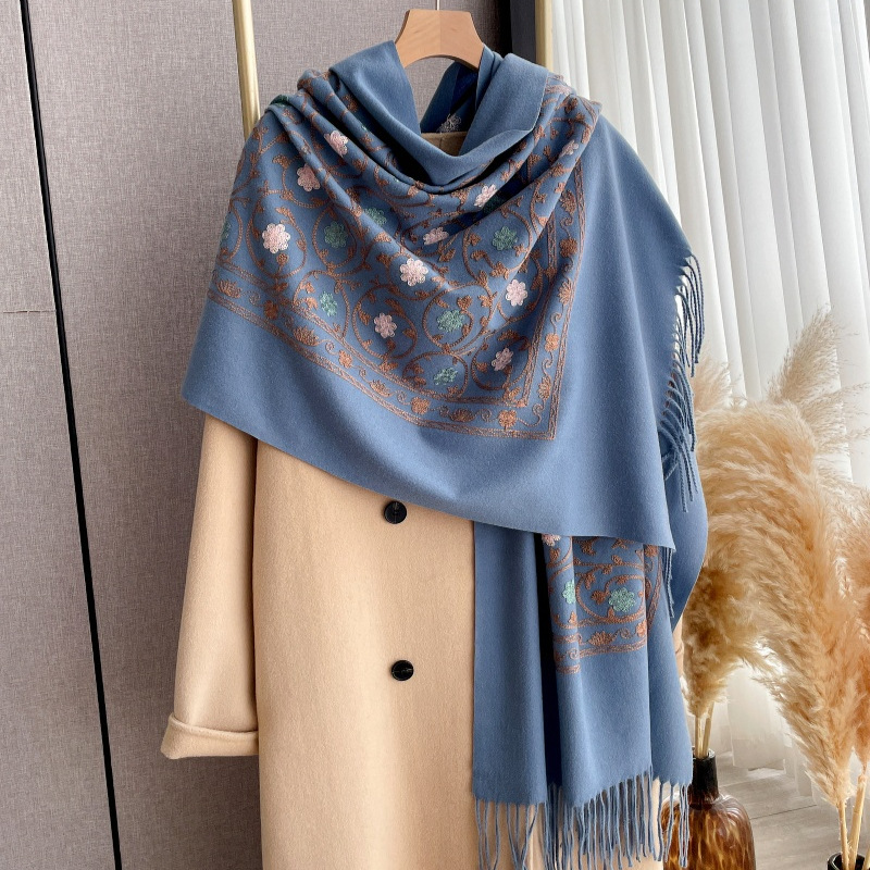 2025 New Embroidery Cashmere S - Cashmere Pashmina Wrap ulasan dan harga