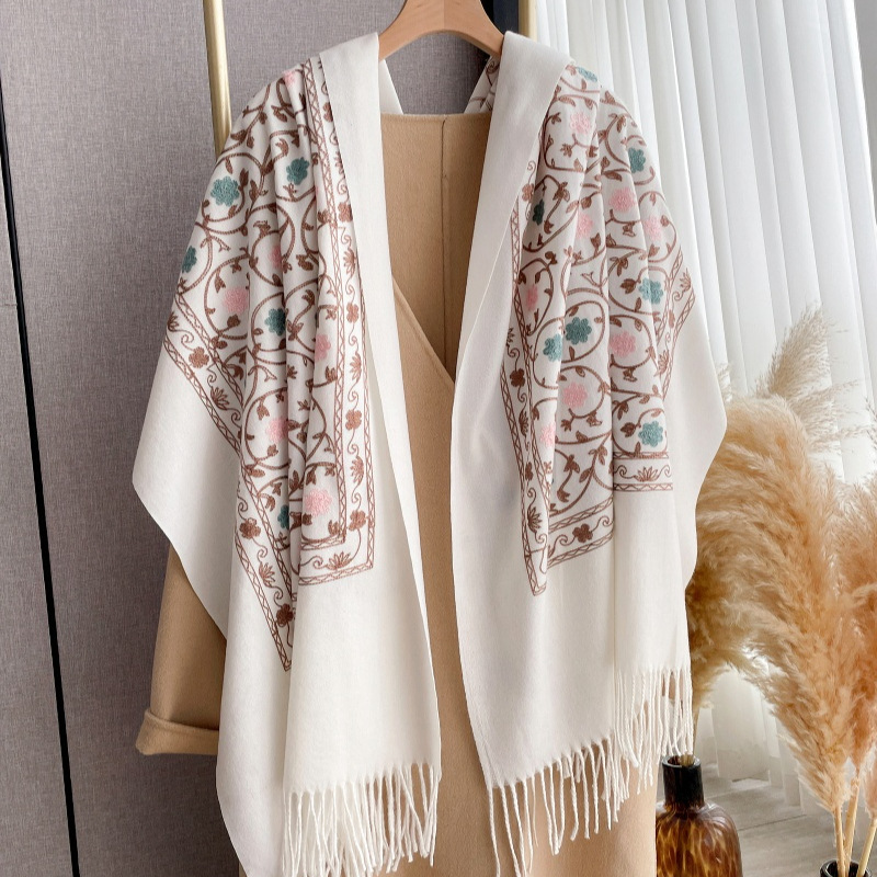 2025 New Embroidery Cashmere S - Cashmere Pashmina Wrap ulasan dan harga