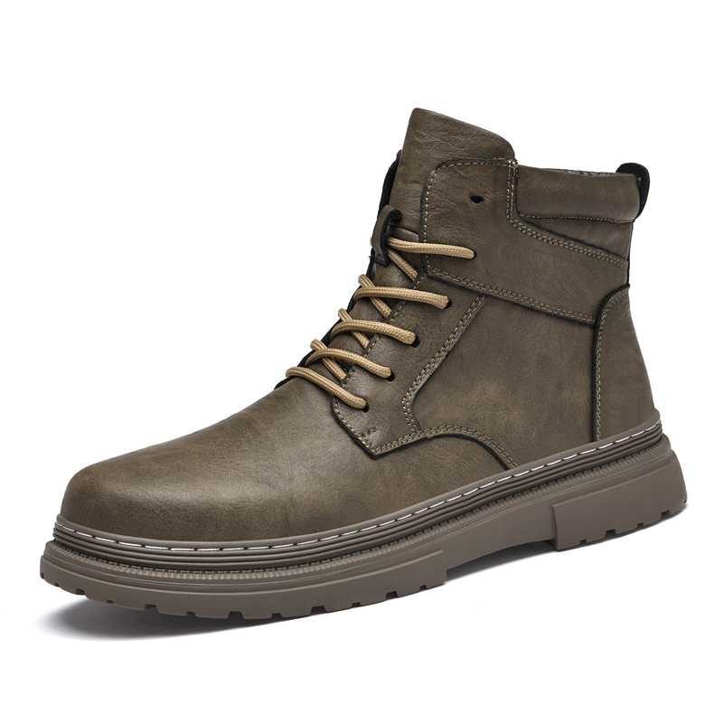 Warm Winter Men Leather Shoes  - Waterproof Winter Boot ulasan dan harga