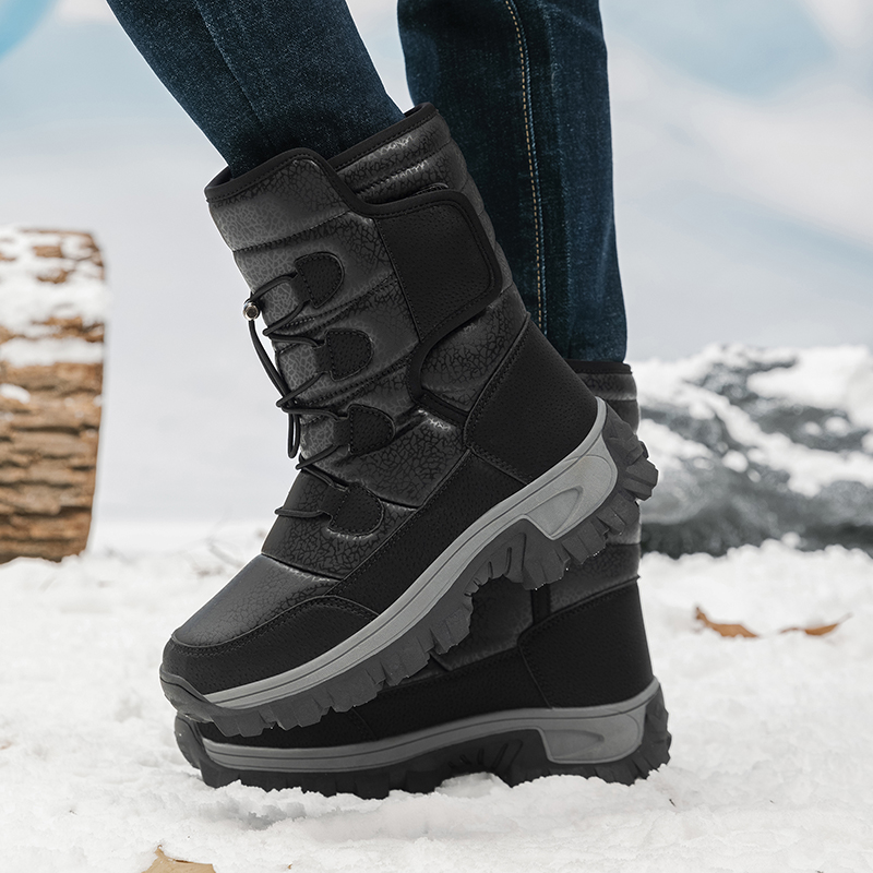 New Warm Men Plush Snow Boots  - Waterproof Winter Boot ulasan dan harga
