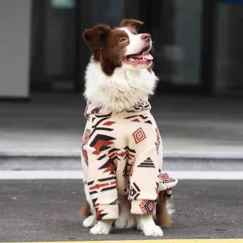 Hooded Dog Coat Winter Warm Th - Sherpa Hoodie Fleece ulasan dan harga