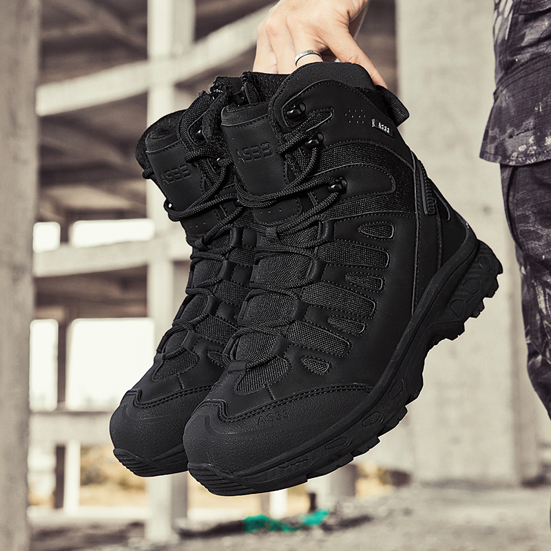 Men Tactical Boots Lace Up Bra - Waterproof Winter Boot ulasan dan harga