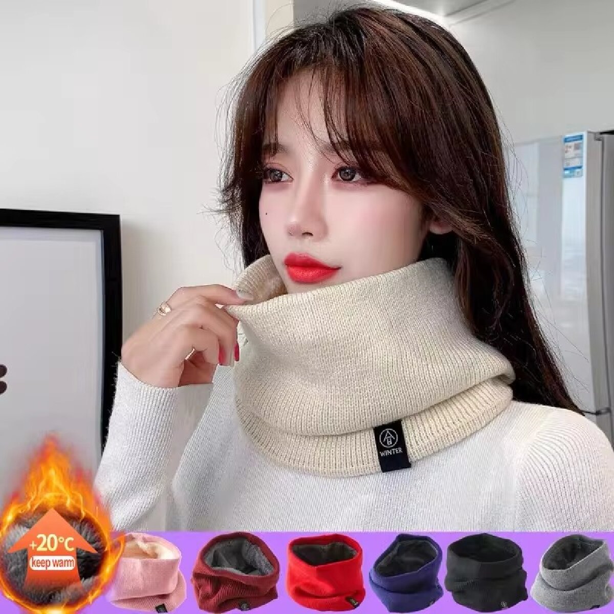 Solid Winter Plush Muffler Woo - Winter Headband Fleece ulasan dan harga
