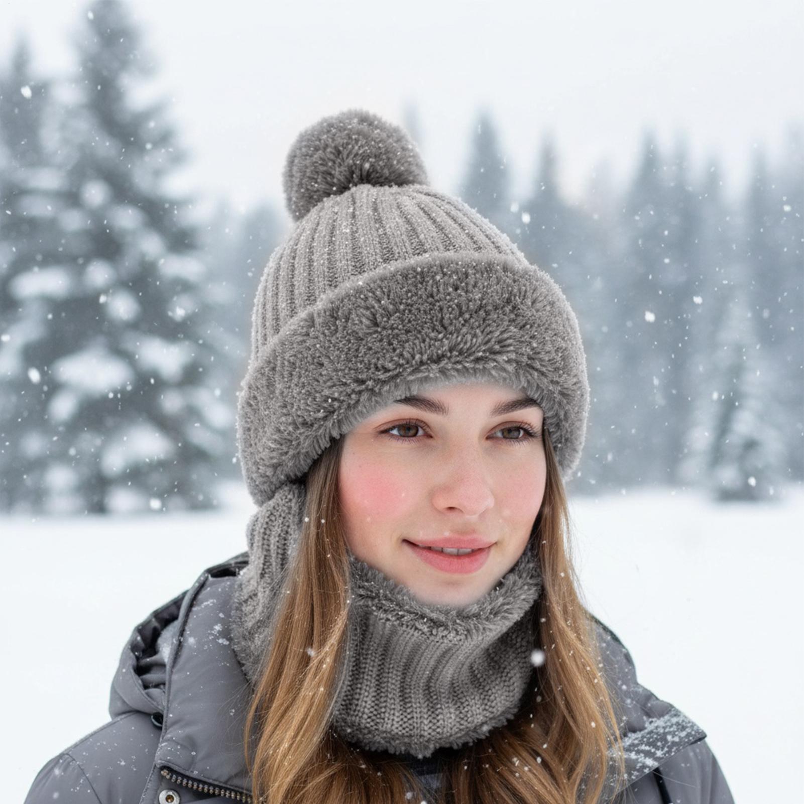 Winter Hats For Women Cold Wea - Neck Gaiter Fleece ulasan dan harga